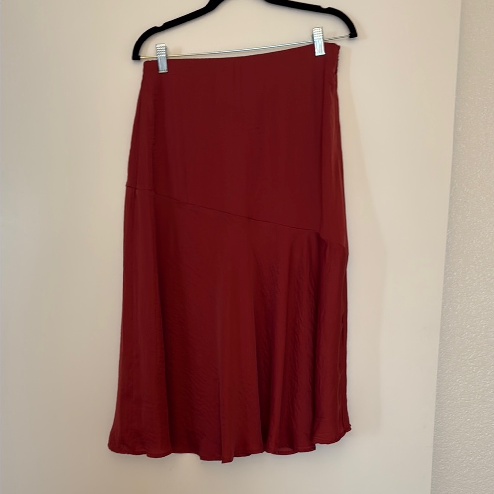 Red Silky Skirt